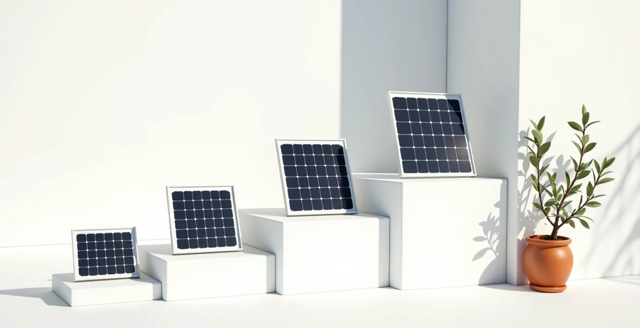 Gráfico visual mostrando la relación entre el consumo mensual en euros y el número de paneles solares necesarios para una instalación eficiente.