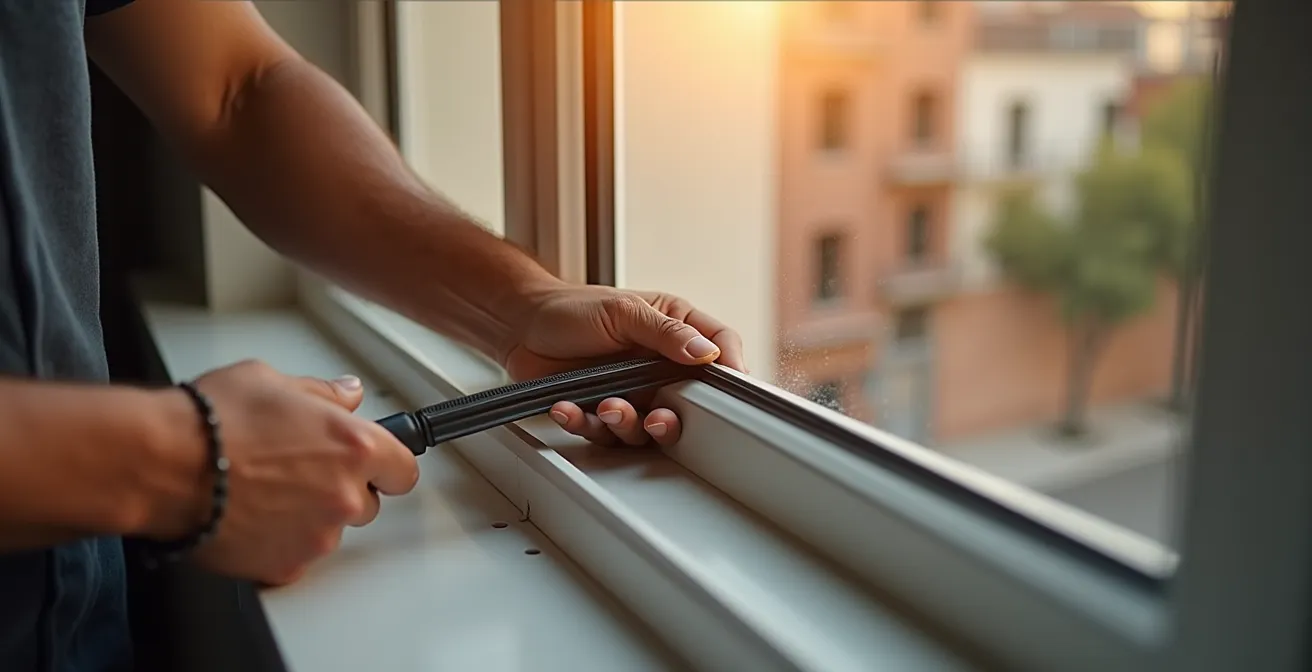 Instalación de ventanas con doble acristalamiento y sellado de infiltraciones en vivienda española
